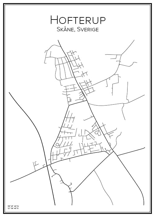 Stadskarta över Hofterup