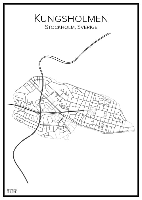 Stadskarta över Kungsholmen