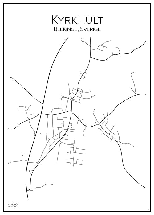 Stadskarta över Kyrkhult