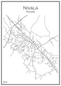 Stadskarta över Nivala