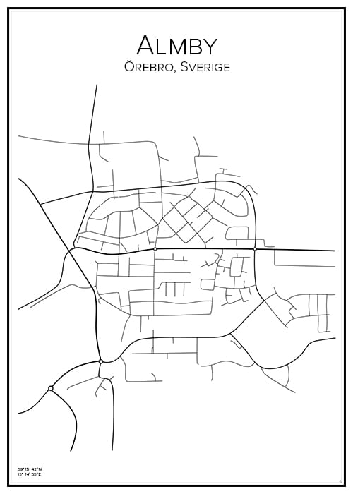 Stadskarta över Amby