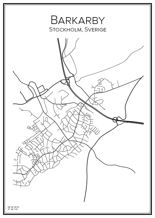Stadskarta över Barkarby