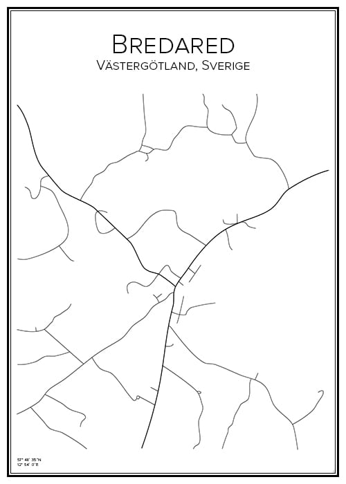 Stadskarta över Bredared