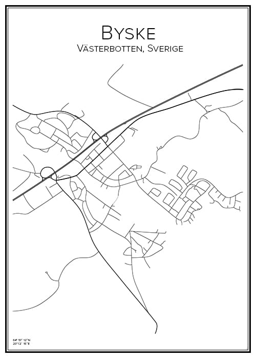 Stadskarta över Byske