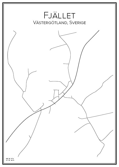 Stadskarta över Fjället