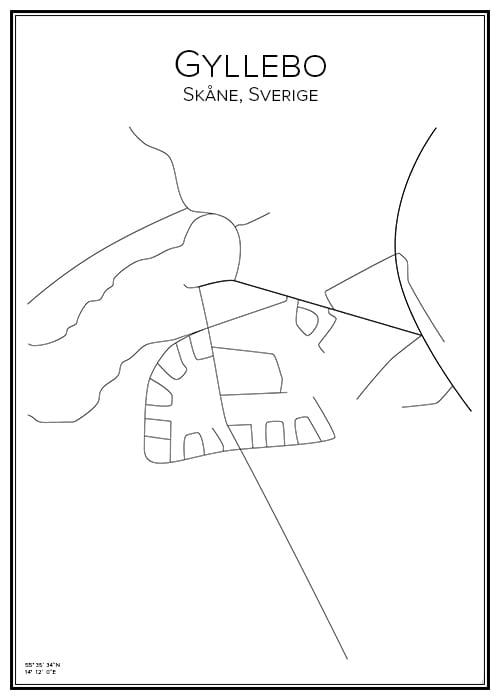 Stadskarta över Gyllebo