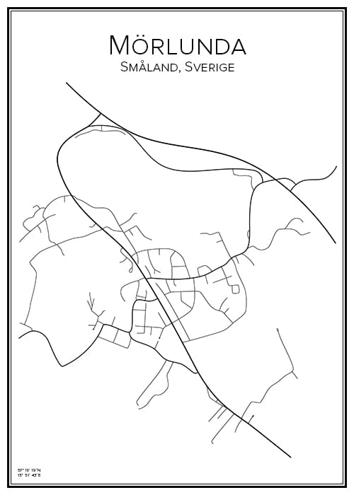 Stadskarta över Mörlunda