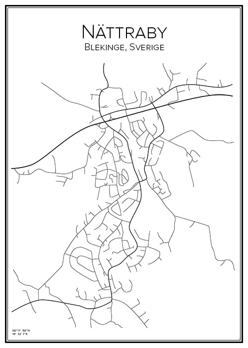 Stadskarta över Nättraby