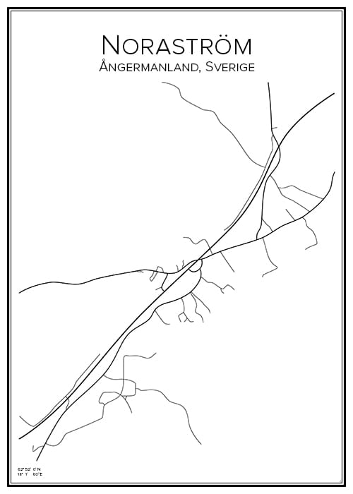 Stadskarta över Noraström