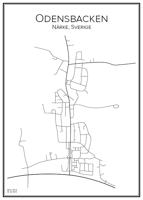 Stadskarta över Odensbacken