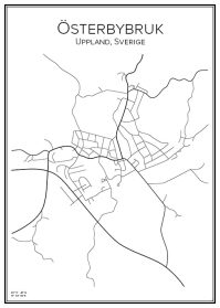Stadskarta över Österbybruk