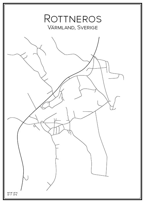 Stadskarta över Rottneros