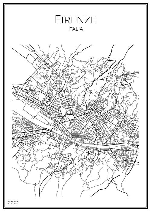 Stadskarta över Florens