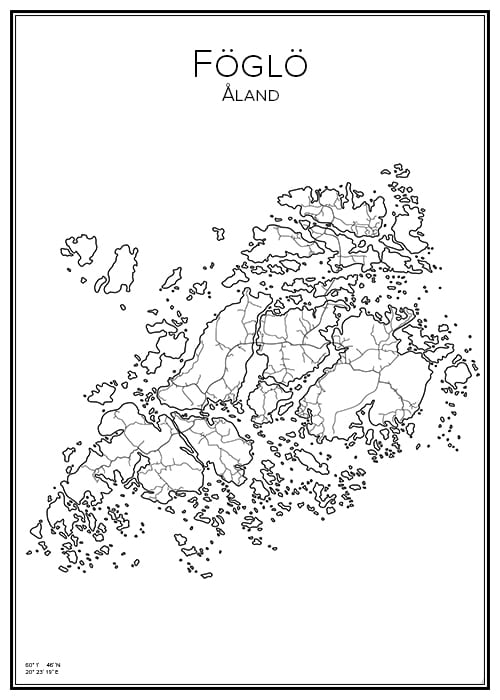 Stadskarta över Föglö