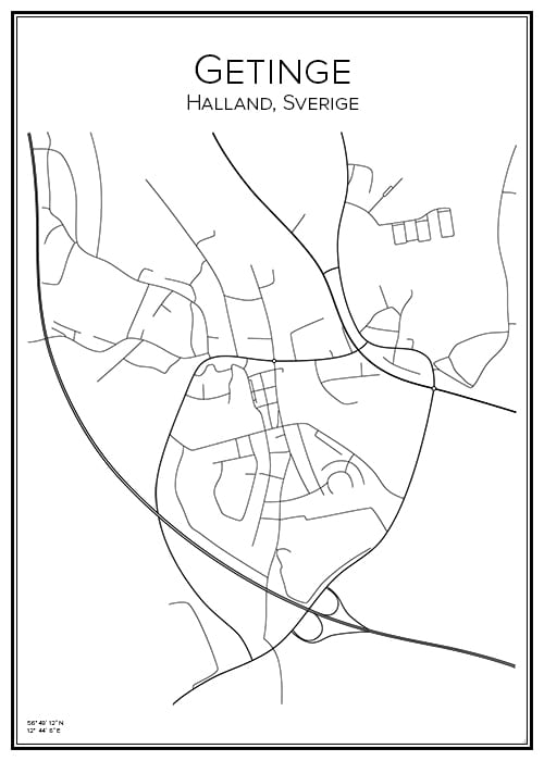 Stadskarta över Getinge