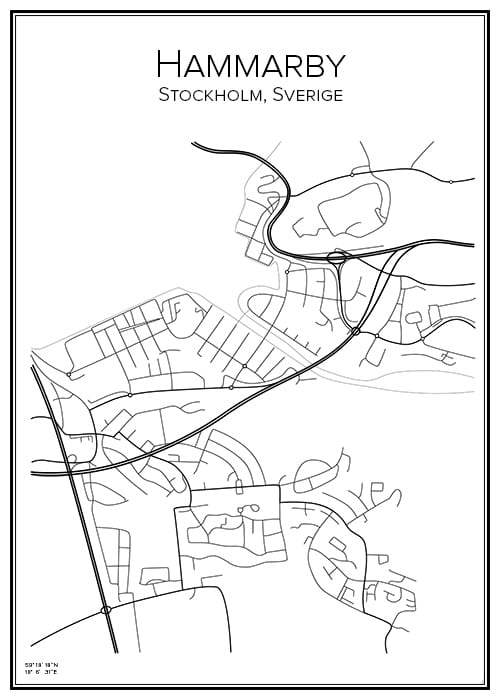 Stadskarta över Hammarby