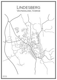 Stadskarta över Lindesberg