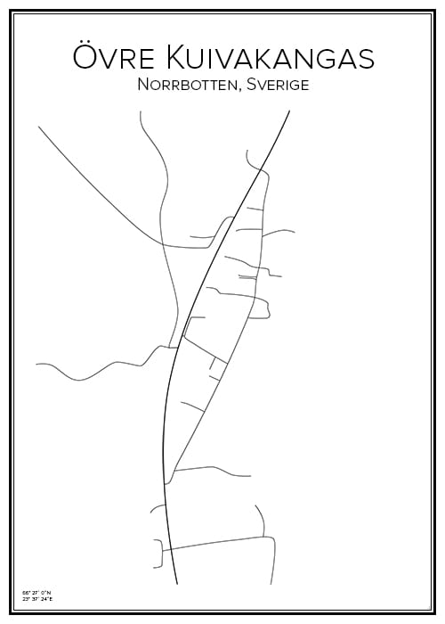 Stadskarta över Övre Kuivakangas