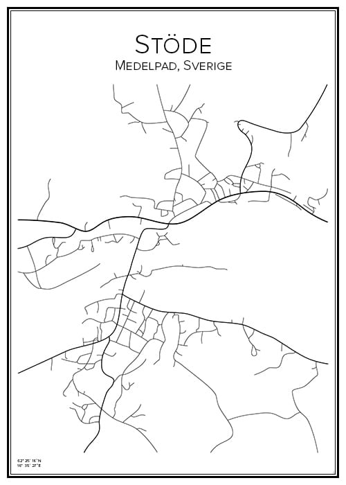 Stadskarta över Stöde
