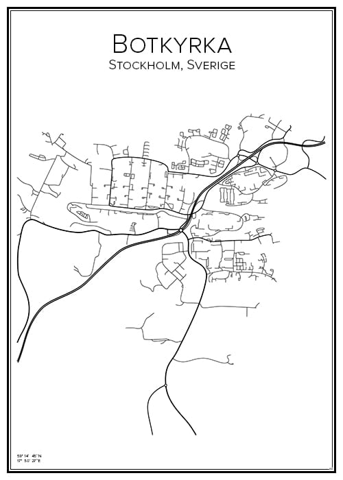 Stadskarta över Botkyrka