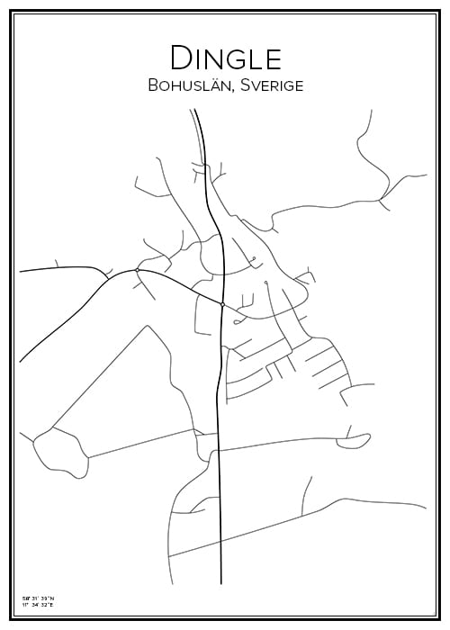 Stadskarta över Dingle