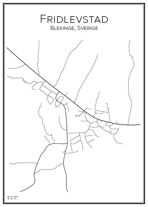 Stadskarta över Fridlevstad