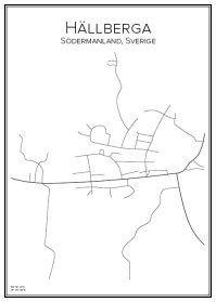 Stadskarta över Hällberga
