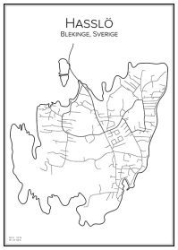 Stadskarta över Hasslö