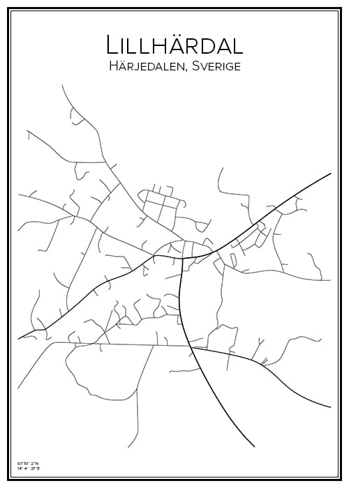 Stadskarta över Lillhärdal