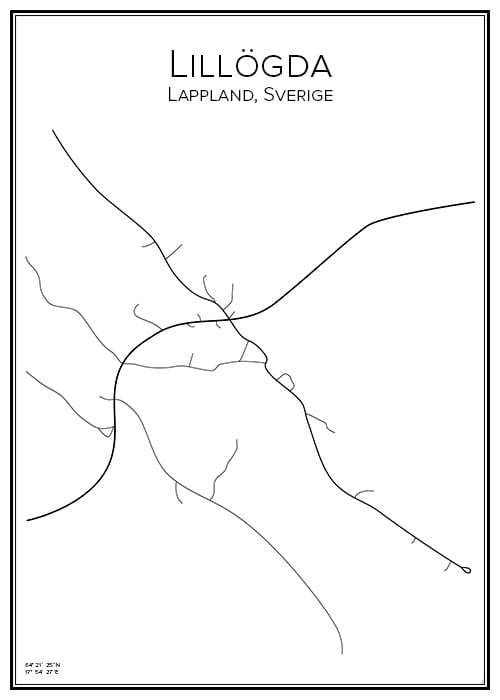 Stadskarta över Lillögda