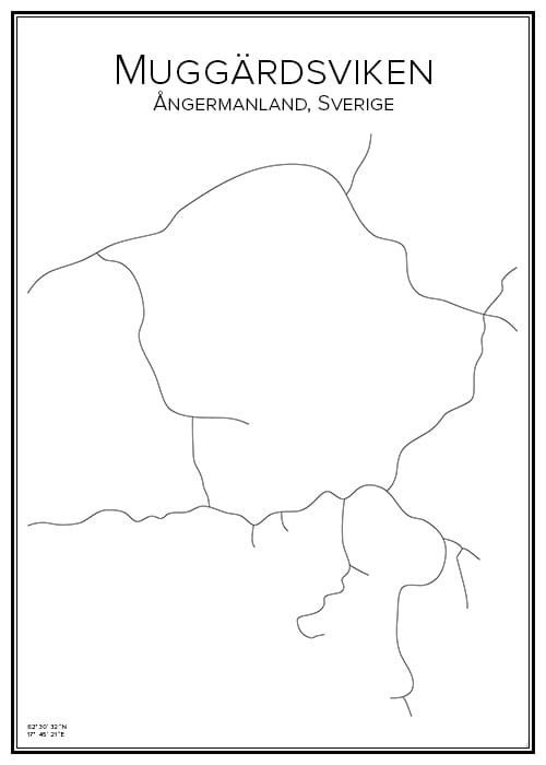 Stadskarta över Muggärdsviken