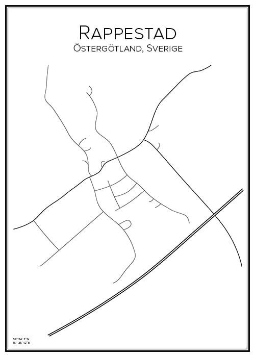 Stadskarta över Rappestad