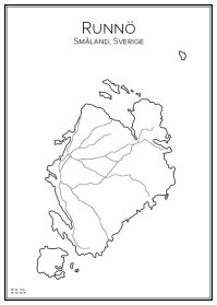 Stadskarta över Runnö