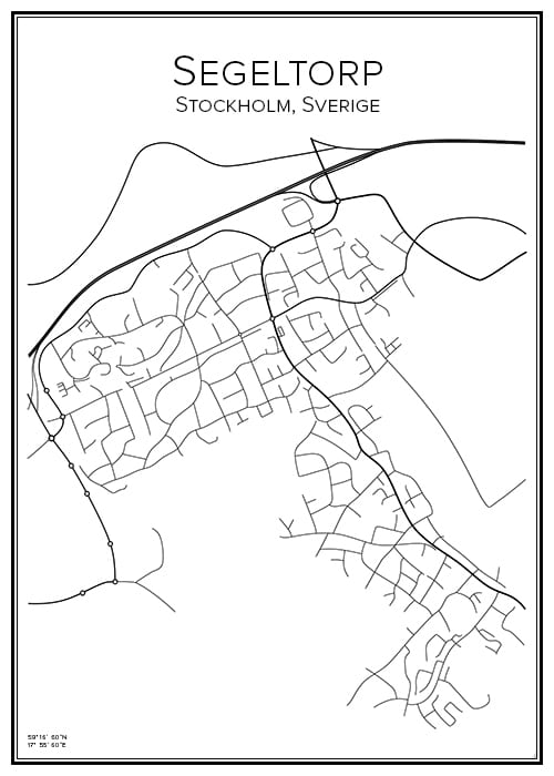 Stadskarta över Segeltorp