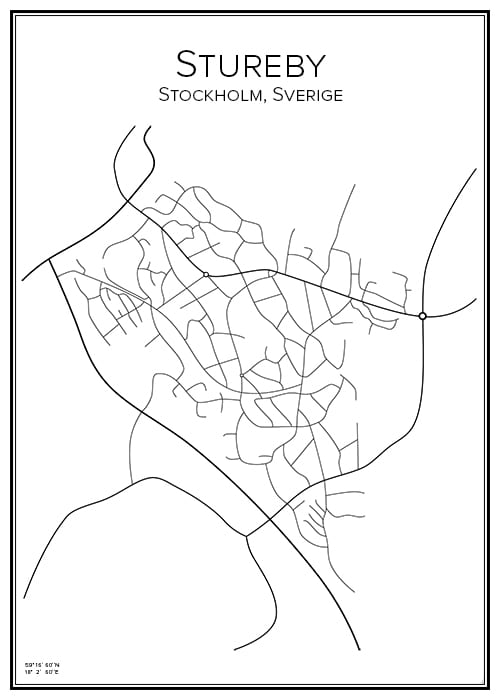 Stadskarta över Stureby