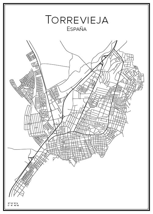 Stadskarta över Torrevieja