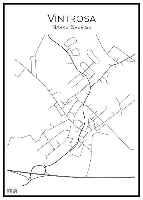 Stadskarta över Vintrosa