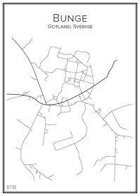 Stadskarta över Bunge