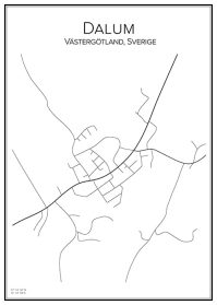 Stadskarta över Dalum