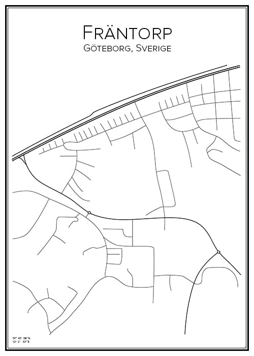Stadskarta över Fräntorp