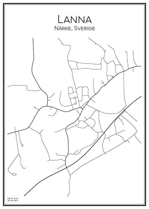 Stadskarta över Lanna
