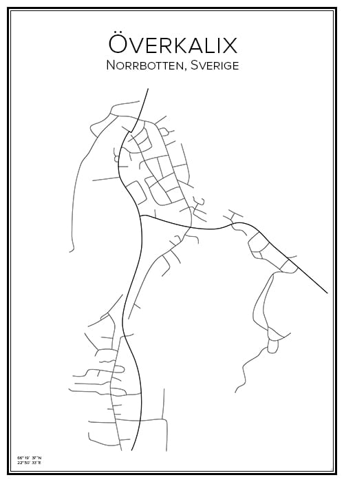 Stadskarta över Överkalix