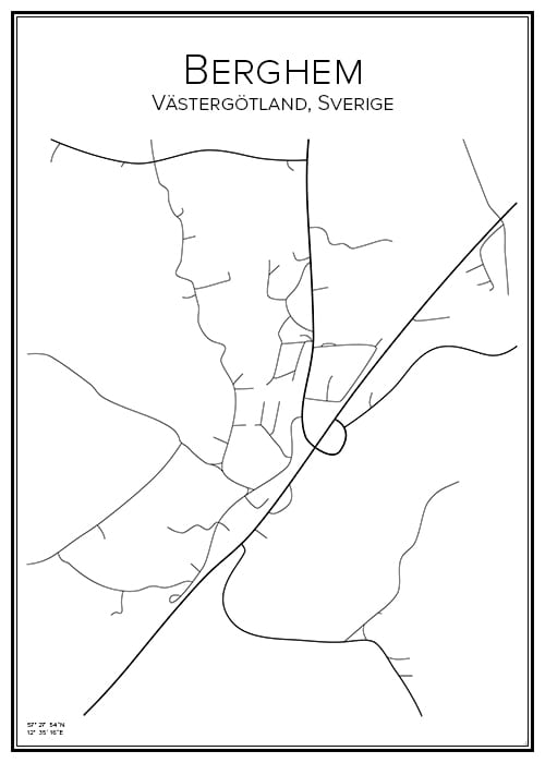 Stadskarta över Berghem