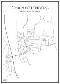 Stadskarta över Charlottenberg