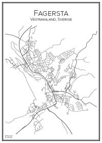 Stadskarta över Fagersta