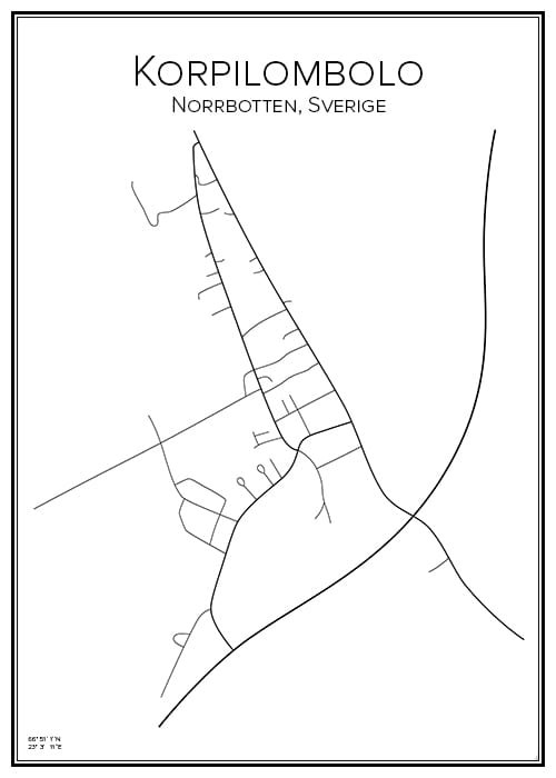 Stadskarta över Korpilombolo