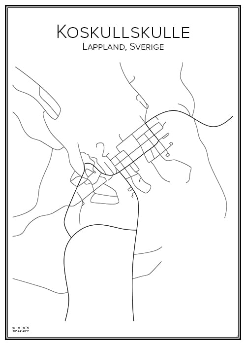 Stadskarta över Koskullskulle