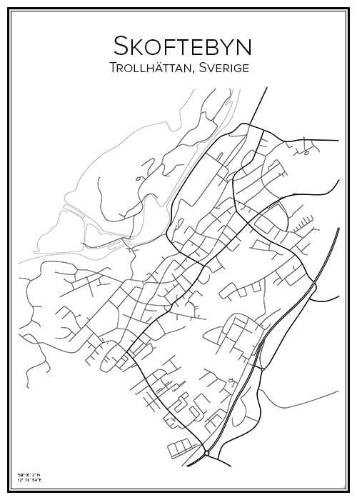 Stadskarta över Skoftebyn