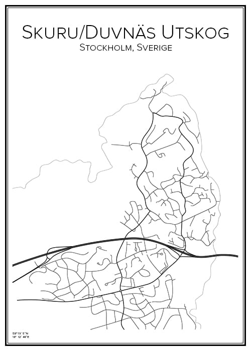 Stadskarta över Skuru