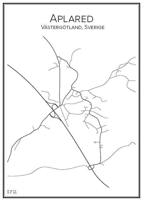 Stadskarta över Aplared
